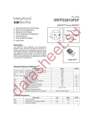 IRFPS3810PBF datasheet  
